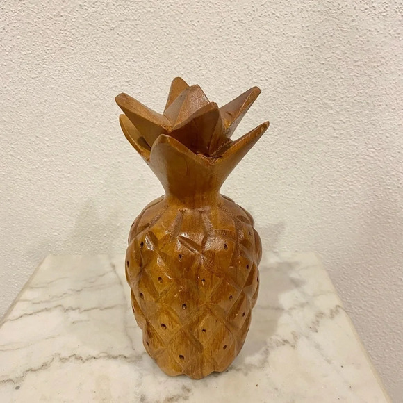 Vintage Wooden Appetizer Pineapple EUC - Picture 2 of 4